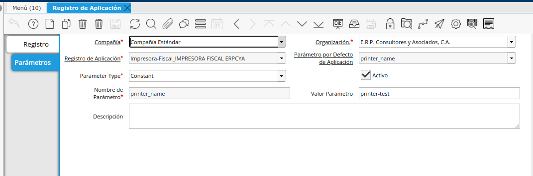 Nombre de cola de Impresión Impresora Fiscal