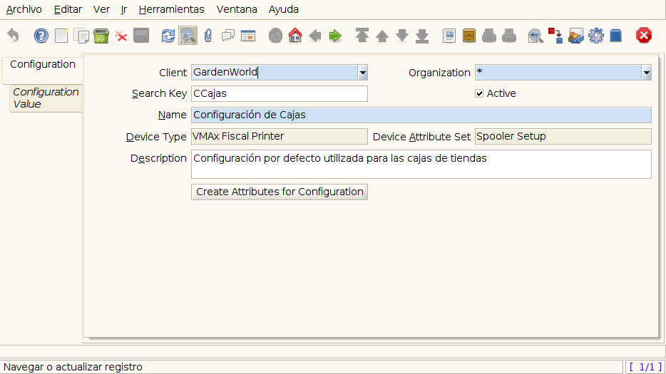 Configuración de Dispositivo