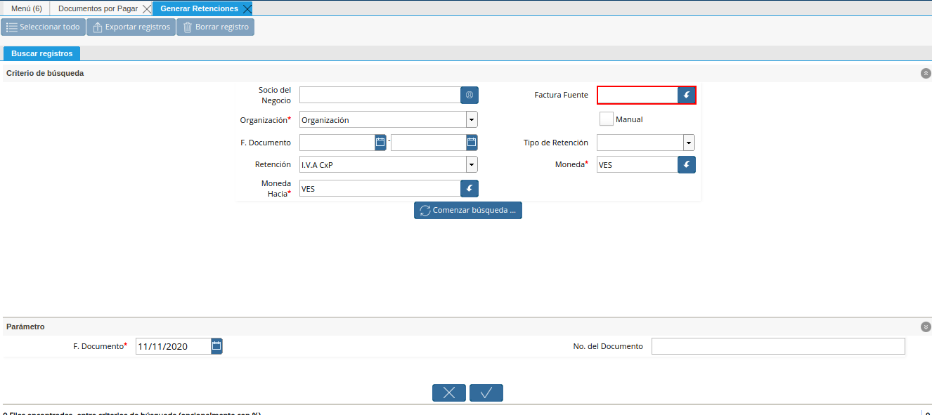 filtrar por factura fuente