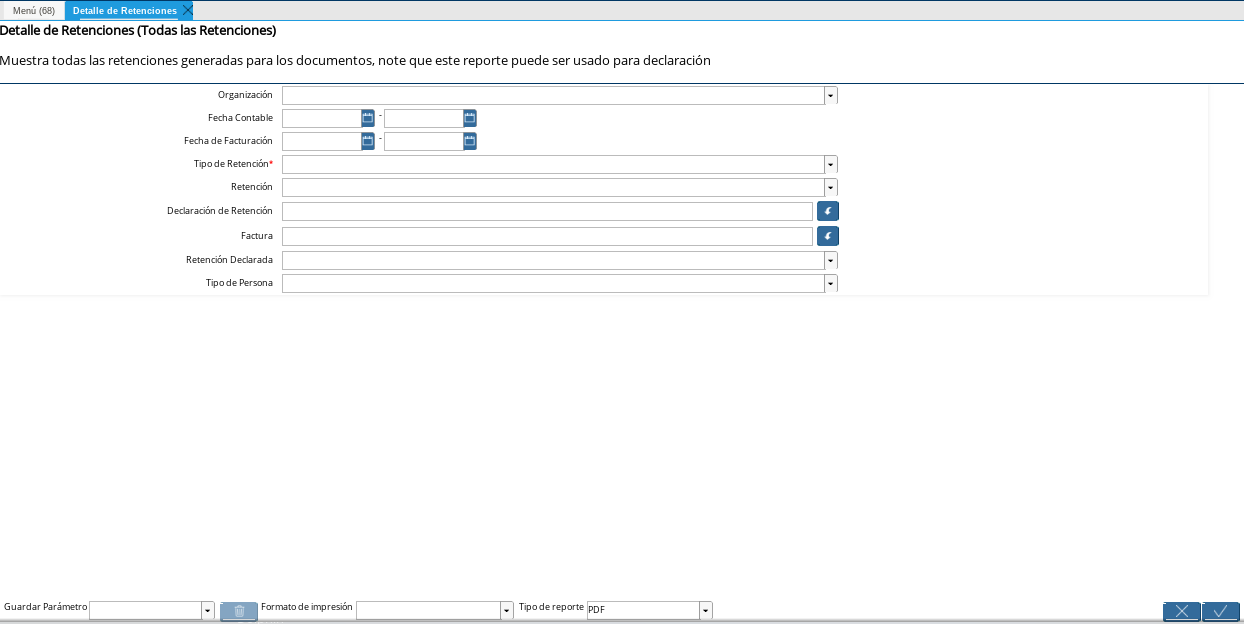 Ventana Detalle de Retenciones 1